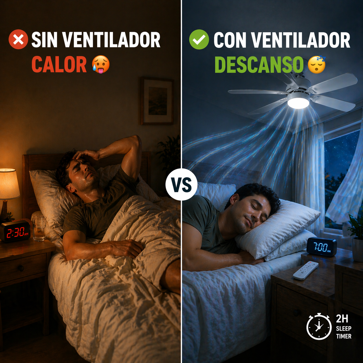 2x1 VENTILADOR DE TECHO CON LÁMPARA LED: Intensidad Ajustable, Control Remoto - ¡Instala en segundos! (NUEVO)