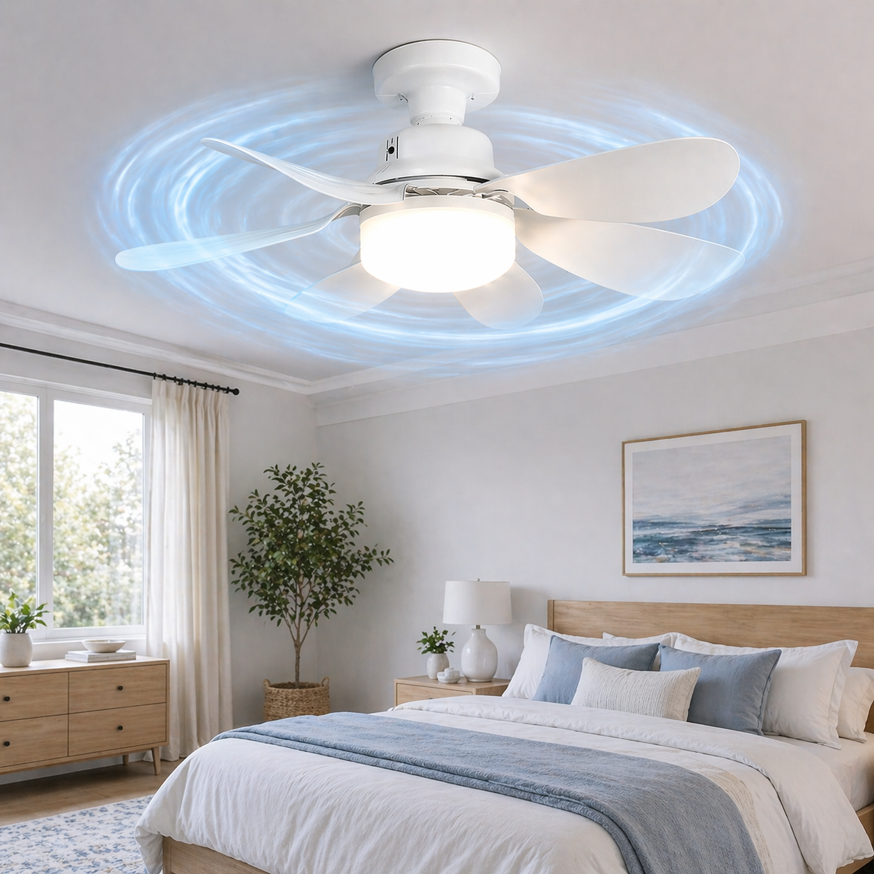 2x1 VENTILADOR DE TECHO CON LÁMPARA LED: Intensidad Ajustable, Control Remoto - ¡Instala en segundos! (NUEVO)